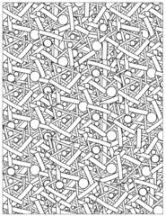 Repeat pattern background adult coloring page