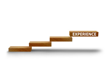 Experience business concept with steps going up