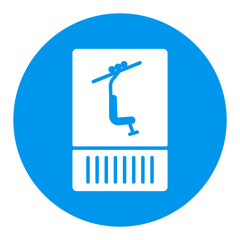 Ski pass vector icon. Winter sign