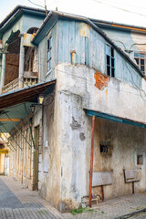 Fototapeta na wymiar colorful house near the Annunciation Church in kutaisi