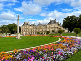 Luxembourg palace in Luxembourg gardens in Paris