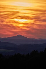Sunset Hilly Landscape