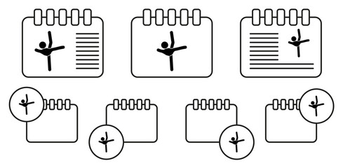Gymnastics Rhythmic sport icon. Silhouette of an athlete icon. Sportsman element icon. Premium quality graphic design. Signs, outline symbols collection icon for websites, web design on white