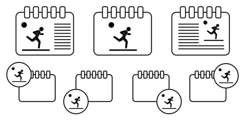 Running man icon. Silhouette of an athlete icon. Sportsman element icon. Premium quality graphic design. Signs, outline symbols collection icon for websites, web design on white background