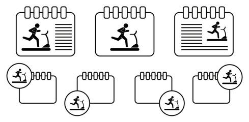 runner on the treadmill icon. Silhouette of an athlete icon. Sportsman element icon. Premium quality graphic design. Signs, outline symbols collection icon for websites, web design on white background