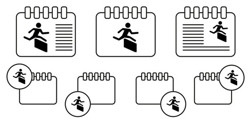 Runner over barrier icon. Silhouette of an athlete icon. Sportsman element icon. Premium quality graphic design. Signs, outline symbols collection icon for websites, web design on white background