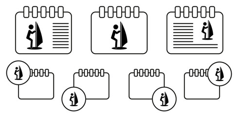 Wind Sail Surf icon. Silhouette of an athlete icon. Sportsman element icon. Premium quality graphic design. Signs, outline symbols collection icon for websites, web design on white background