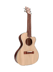 Obraz premium Acoustic guitar from multicolored paints. Splash of watercolor, colored drawing, realistic. Vector illustration of paints