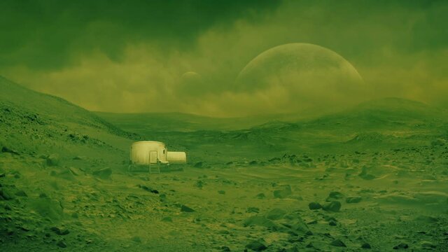 Small Base Building On Green Planet