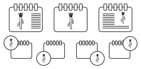 Horseradish vector icon in calender set illustration for ui and ux, website or mobile application