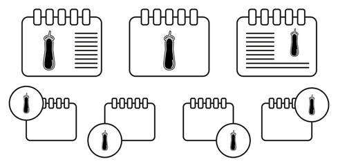Pickles vector icon in calender set illustration for ui and ux, website or mobile application