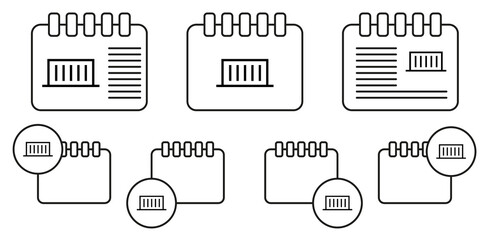 Fototapeta premium Building vector icon in calender set illustration for ui and ux, website or mobile application