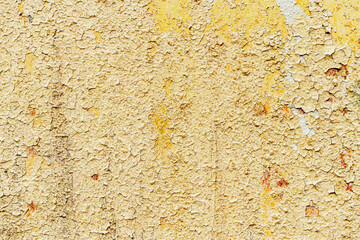 Wall with cracked old paint. Vector cement background texture