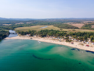 Aerial view of South Beach of town of Kiten, Bulgaria