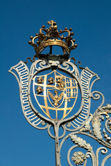 Detail of the gate of the hunting palace of Stupinigi