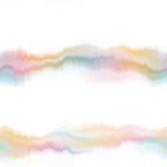Wavy summer dip dye boho background. Wet ombre color blend for beach swimwear, trendy fashion print. Dripping wave digital watercolor swirl effect. High resolution seamless pattern art material.
