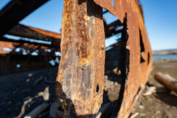 SS Waverly ship wreck near Blenheim, South Island, New Zealand