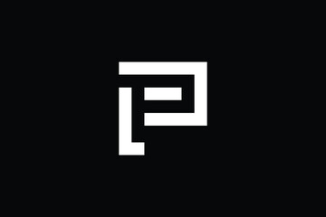 PL logo letter design on luxury background. LP logo monogram initials letter concept. PL icon logo design. LP  elegant and Professional letter icon design on black background. P L LP PL