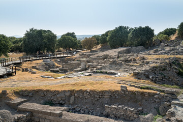 Ruins (Remains) of Troy (Troia), Ancient Greek city. It is in the archaeological park of Troy (Truva), near Çanakkale province in western Turkey. Troy is on the UNESCO world heritage list.