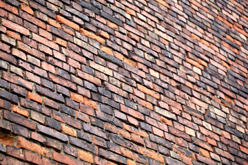 Brick wall perspective.