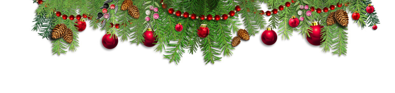 Christmas horizontal garland