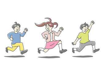 元気に走る子供達