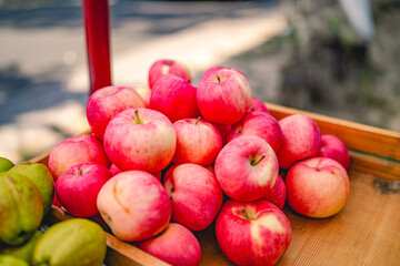 Little red apples from street vendors