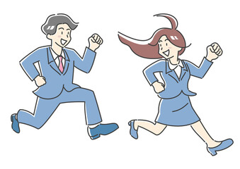 走るビジネスパーソン