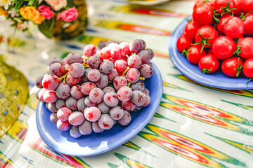 Purple grapes from street vendors