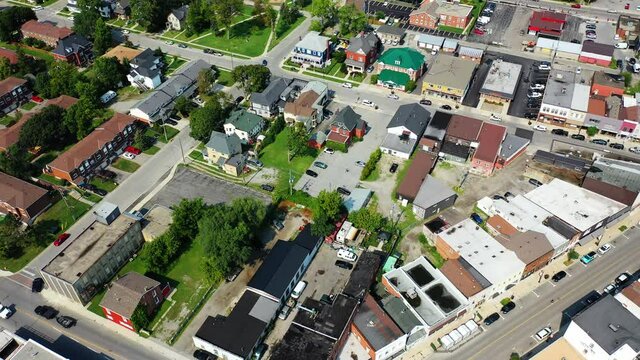 Aerial of Dunnville, Ontario, Canada on a fine day 4K