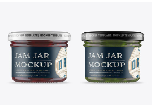Raspberry Jam Jar Mockup