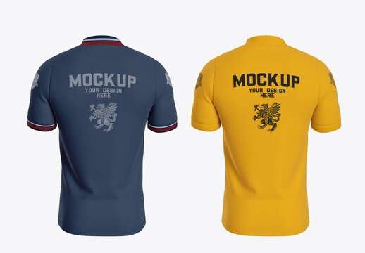 Men&rsquo;S Sports T-Shirt Mockup Back Side