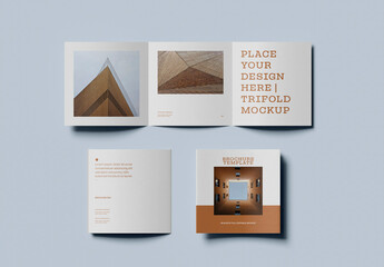 Three Brochure Design Mockup