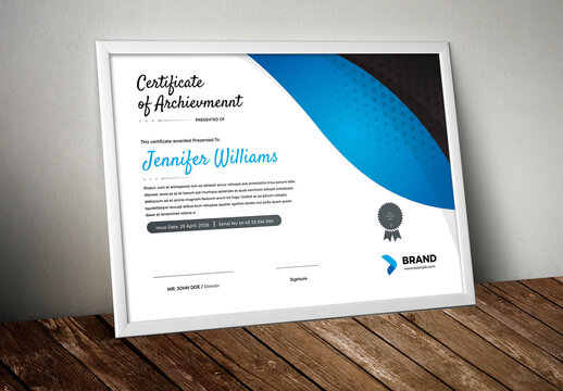 Modern  Certificate Layout