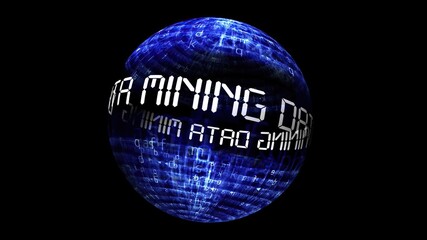 Data mining concept on rotating sphere