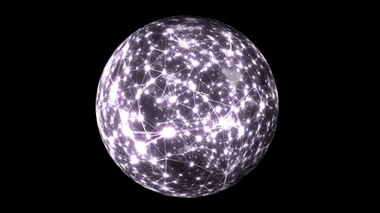 Abstract Plexus Technology Science on rotating sphere concept