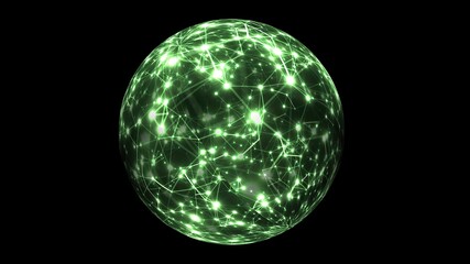 Abstract Plexus Technology Science on rotating sphere concept