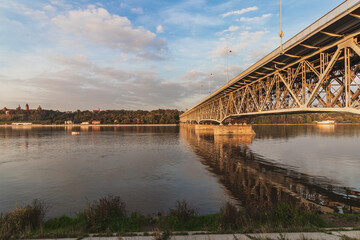 view of the Bridge in the city of Płock in Poland