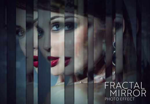 Fractal Mirror Photo Effect Mockup