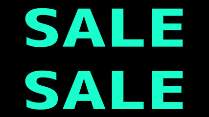 Sale Advertising Ricene Color Letters