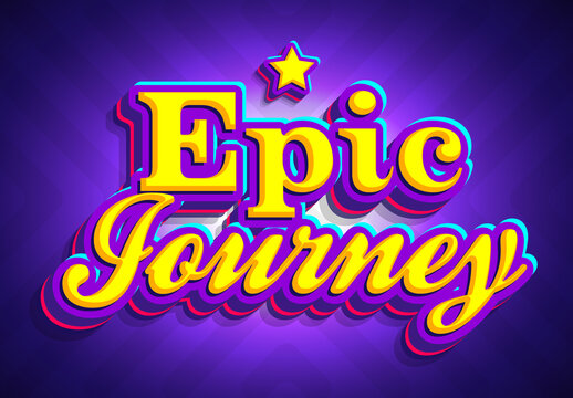 Epic Adventure Cartoon Pop 3D Text Effect