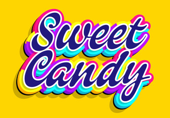 Sweet Candy Colorful Rainbow Text Effect