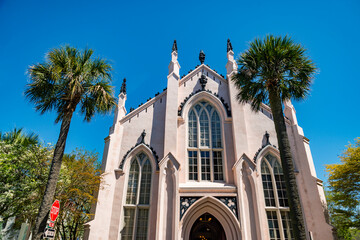 Huguenot Church in Charleston, South Carolina. This is a National Historic Landmark