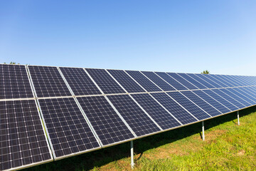 Solar Power Station in the autumn Nature