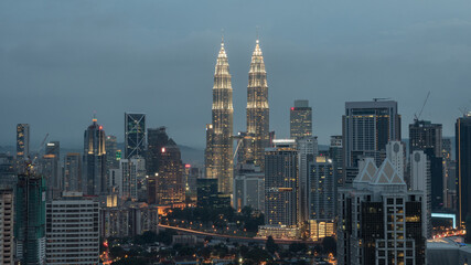 Fototapeta na wymiar Evening in Kuala Lumpur, Malaysia