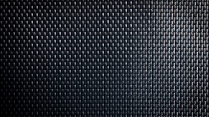 Mesh black texture. Dark polyester fiber material for sport cloth or abstract weave background....
