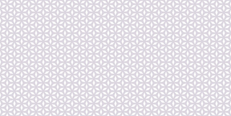 Wide floral geometrical grid pattern. Minimalistic seamless illustration with light gray diamond shapes. Abstract vector texture. Subtle ornament used for design wallpaper, covers, fabric, print, web