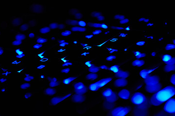 Abstract blue and black background.