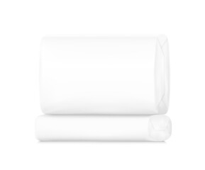 Realistic wrap pack mockup. Vector illustration isolated on white background. Easy to use for presentation your product, idea, design. EPS10.	