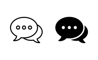 Chat icons set. speech bubble sign and symbol. comment icon. message
